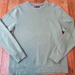 Tommy Hilfiger Men's Crew Neck Sweatshirt - Large, Light Green